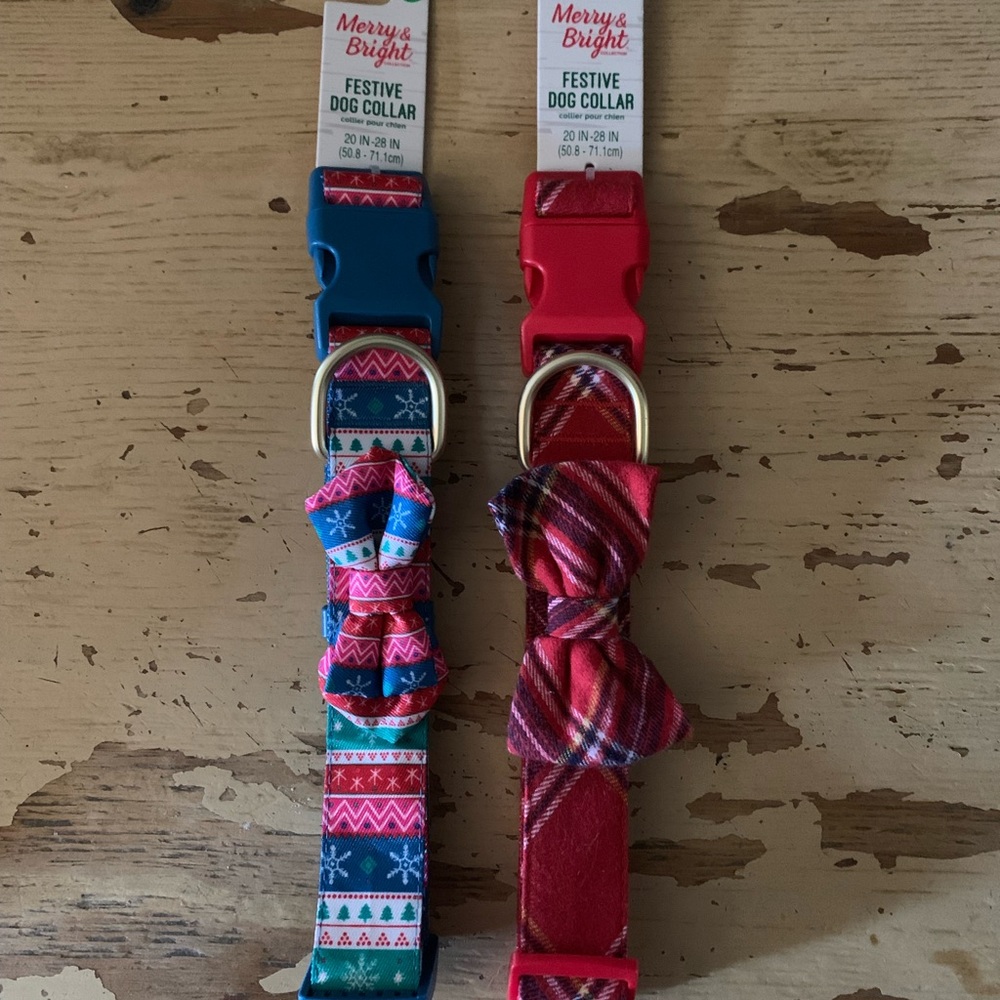 XL holiday dog collar